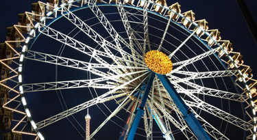 Riesenrad mit wunderbarer Aussicht über die gesamte Wiesn!