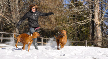 Wir haben den Schnee so richtig genossen...