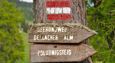 Gut beschildert...