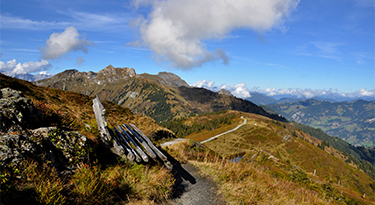 Schöne Fernblicke am Fulseck auf das Grossarltal
