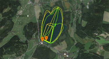Man könnte meinen, das gibt´s nicht... aber der See ist zugefroren und meine Uhr hat meine gedrehten Runden exakt aufgezeichnet! Insgesamt 20,15 Kilometer... schön war´s!