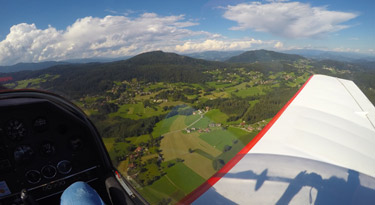 Wir überfliegen die Ossiacher Tauern