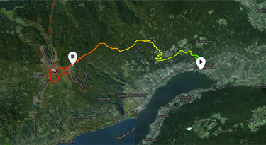 Unsere Route... Ausgehend von Steindorf am Ossiacher See rauf auf die Gerlitzen! 16 Kilometer und 1.530 Höhenmeter