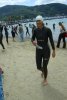Doris noch relaxt vor dem Einschwimmen