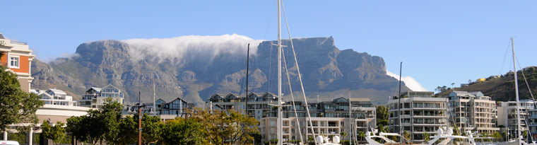 Tolle Aussicht von der Waterfront in Kapstadt auf den Tafelberg!