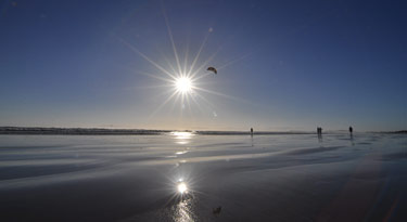 Am Gordons Beach in der False Bay geniessen wir die letzten Sonnenstrahlen des Tages...