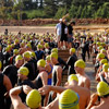 Athletenbesprechung kurz vor dem Start...